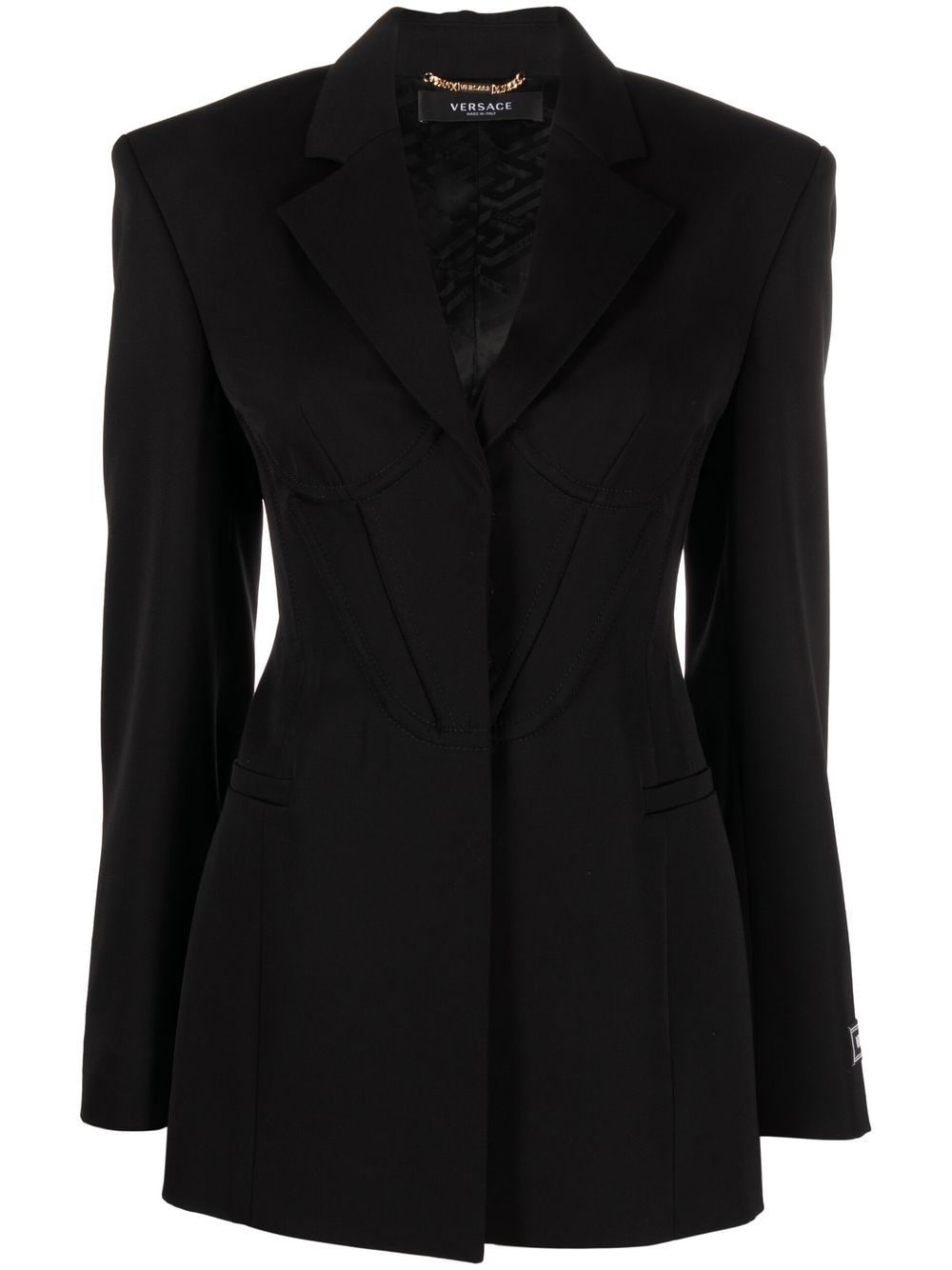 Versace Blazer mit Corsage - Schwarz von Versace