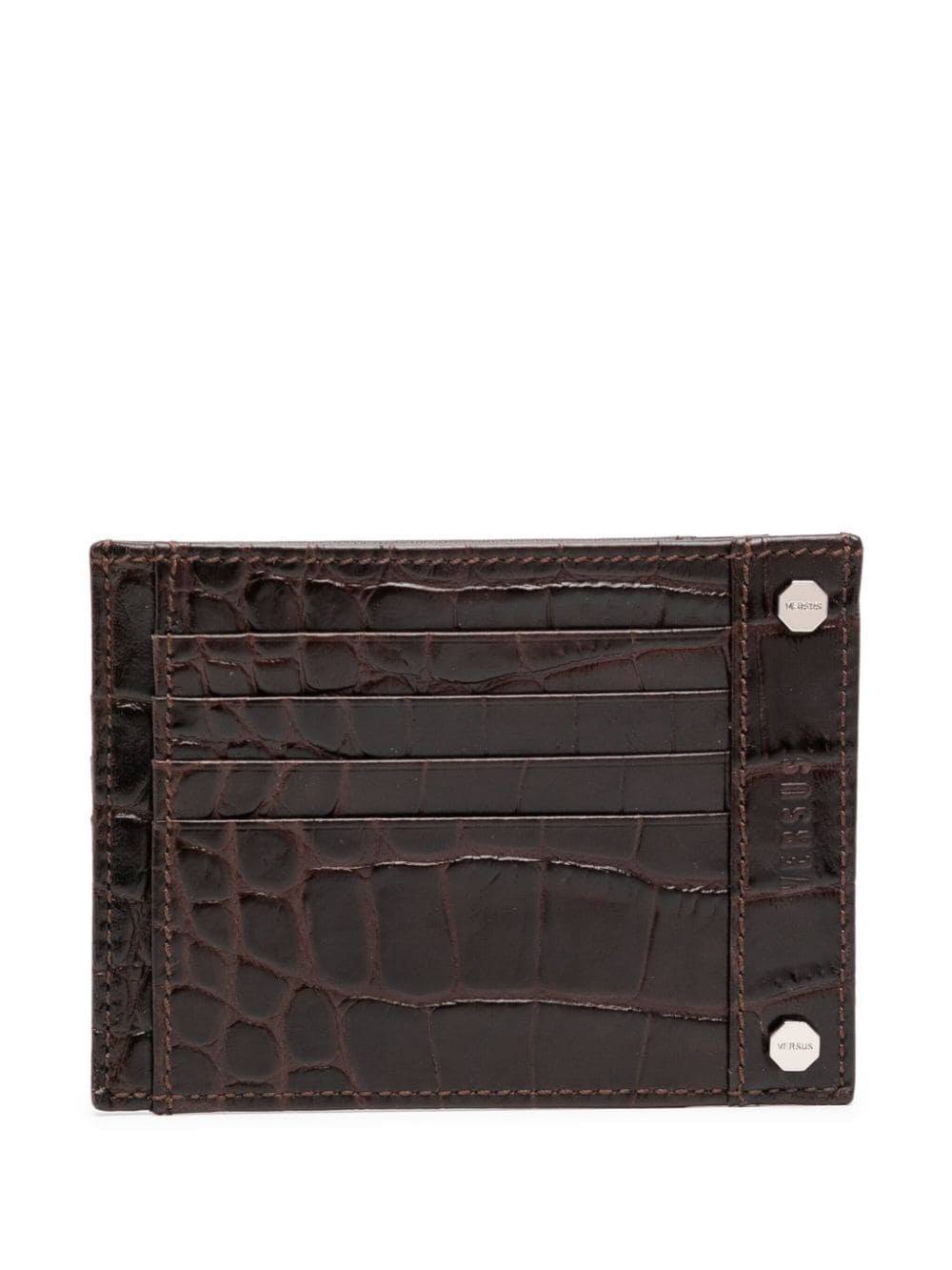 Versace crocodile-effect leather wallet - Braun von Versace