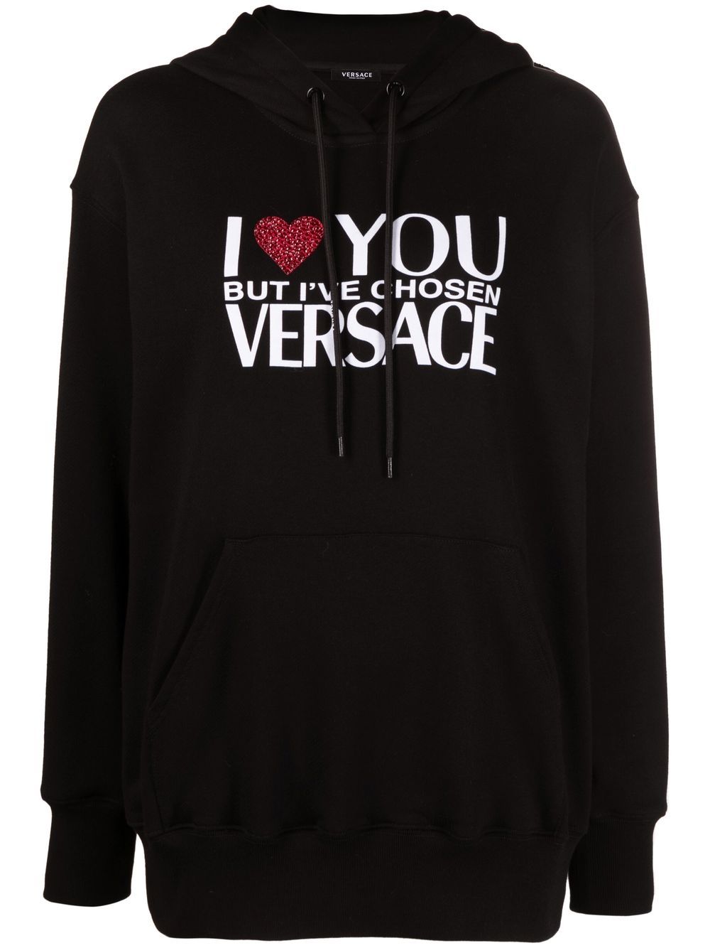 Versace Hoodie mit Kristallen - Schwarz von Versace