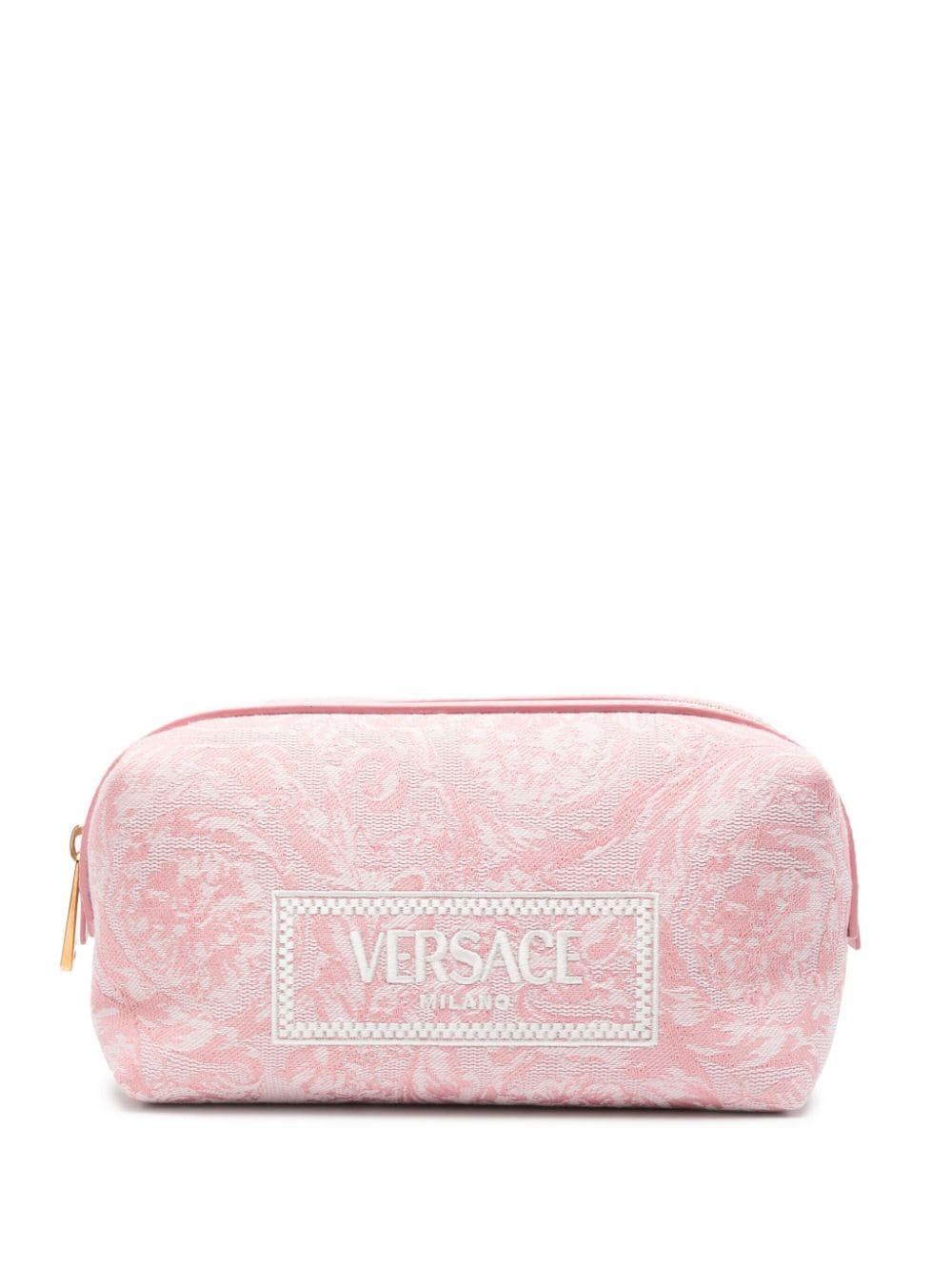 Versace Jacquard-Kosmetiktasche mit Logo - Rosa von Versace