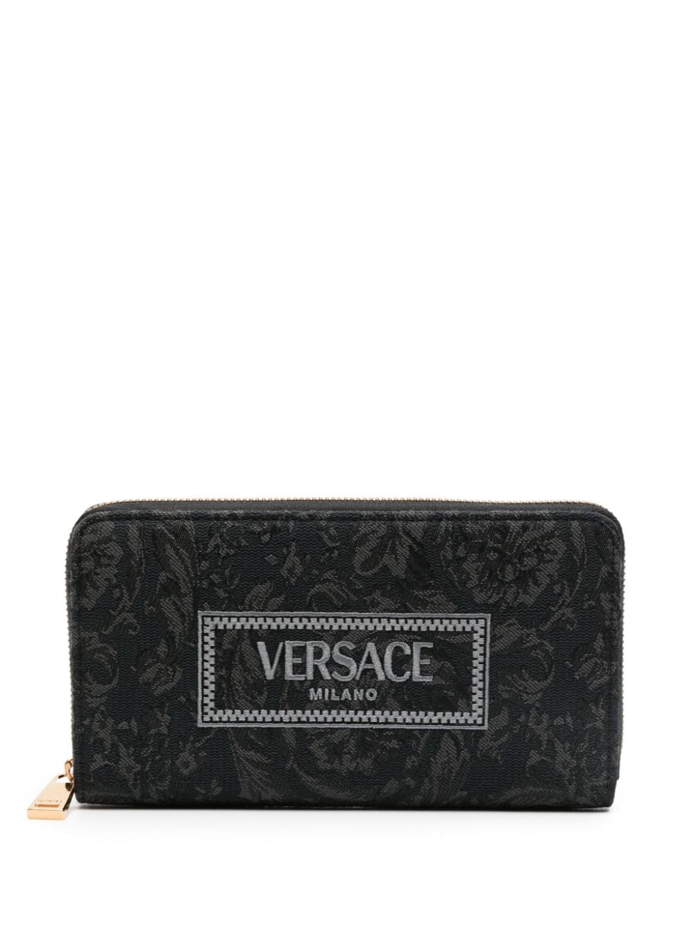 Versace Jacquard-Portemonnaie mit Logo - Schwarz von Versace