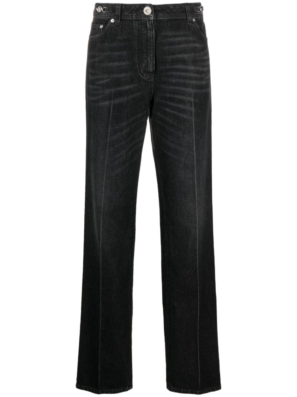 Versace Gerade High-Rise-Jeans - Grau von Versace