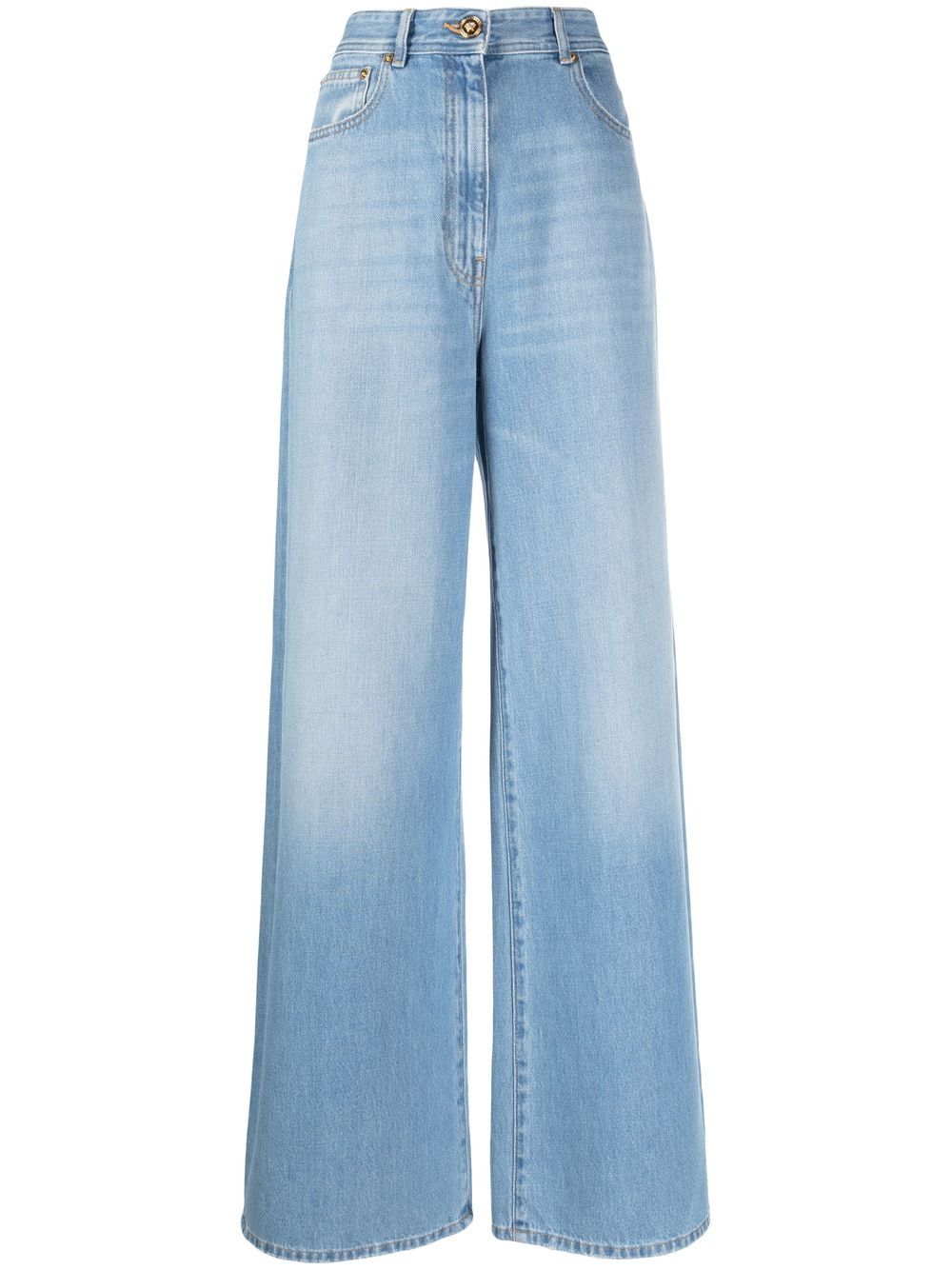 Versace Weite High-Rise-Jeans - Blau von Versace