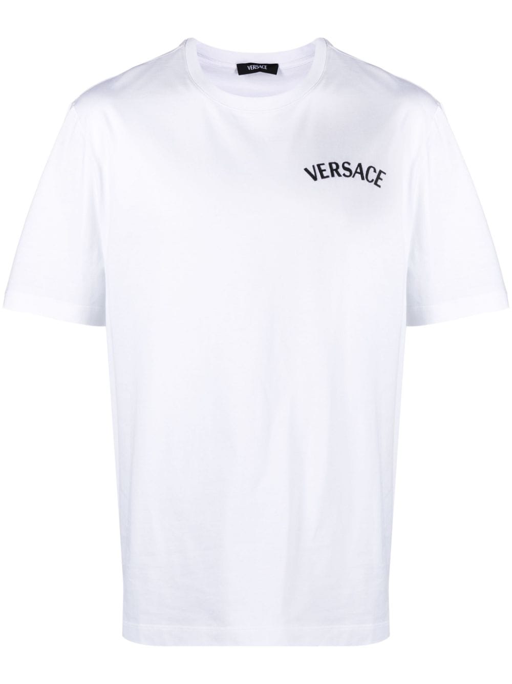 Versace T-Shirt mit Milano-Stickerei - Weiß von Versace