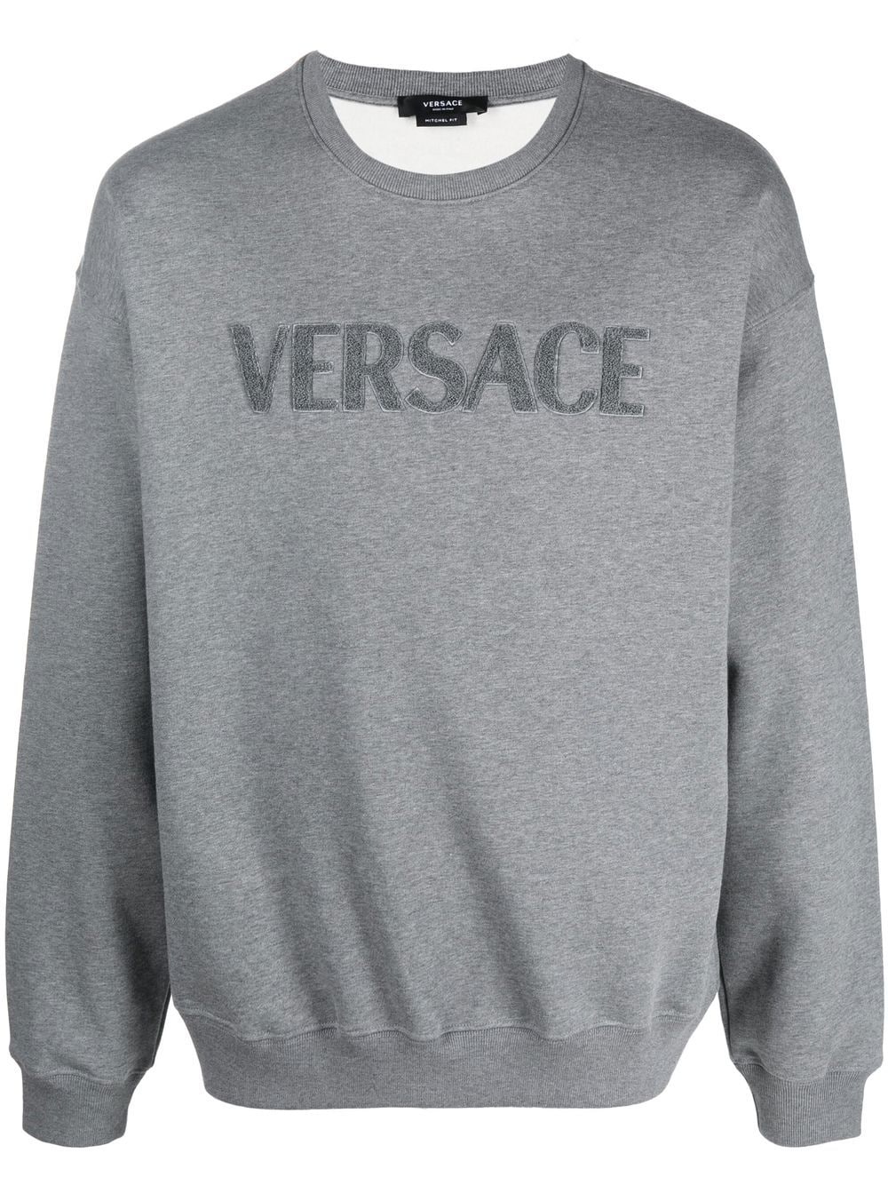 Versace Sweatshirt mit Logo-Stickerei - Grau von Versace