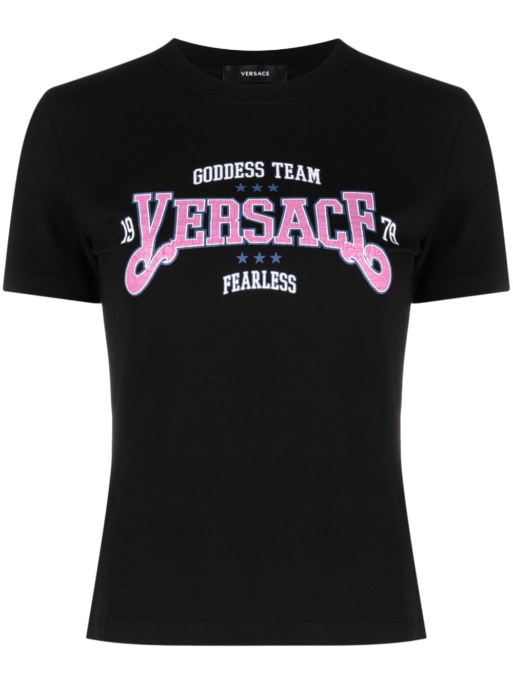 Versace T-Shirt mit Logo-Print - Schwarz von Versace