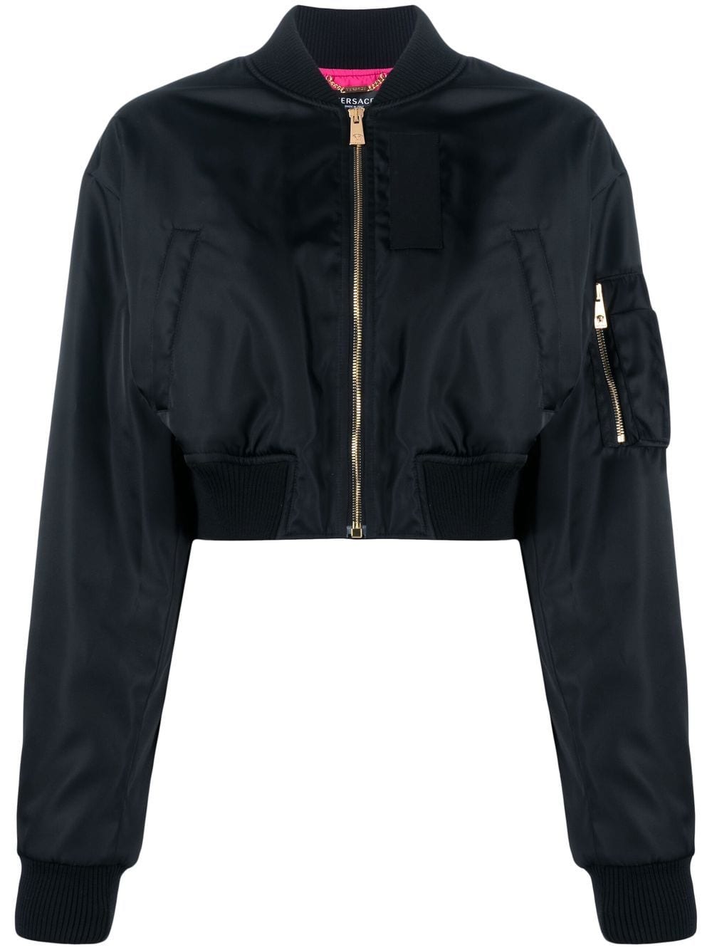 Versace Bomberjacke mit Logo-Print - Schwarz von Versace