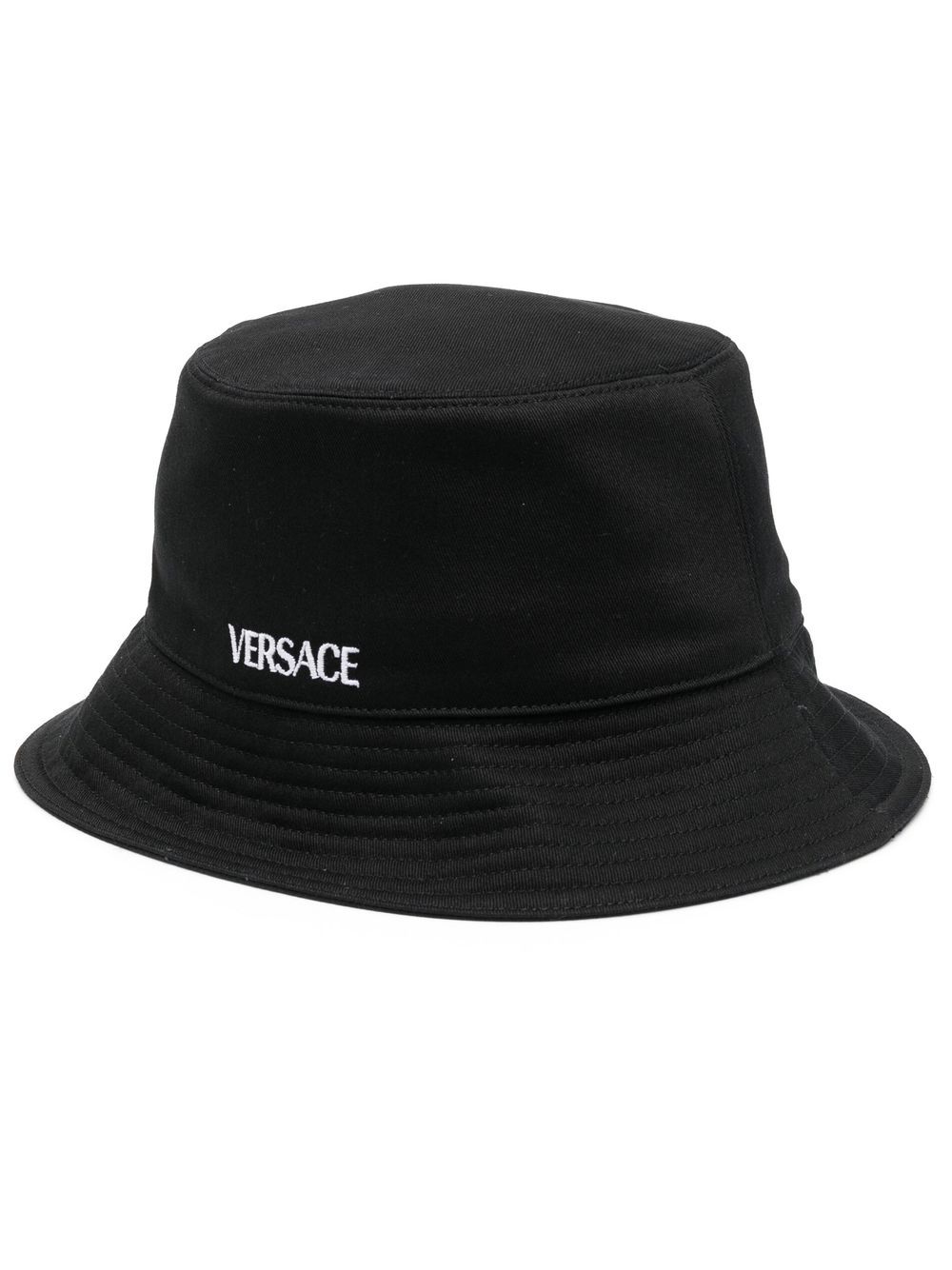 Versace Fischerhut mit Logo-Print - Schwarz von Versace