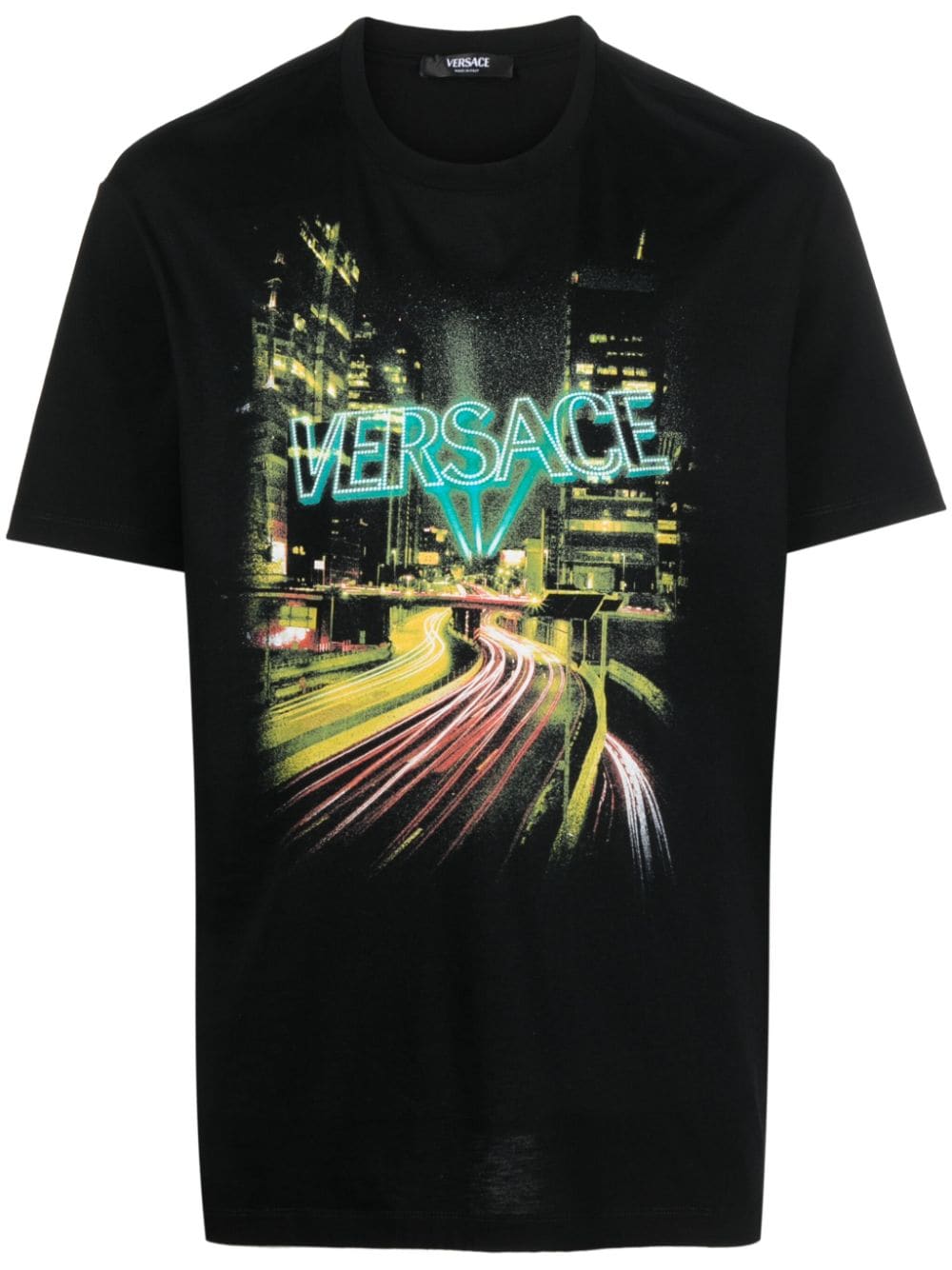 Versace T-Shirt mit Logo-Print - Schwarz von Versace