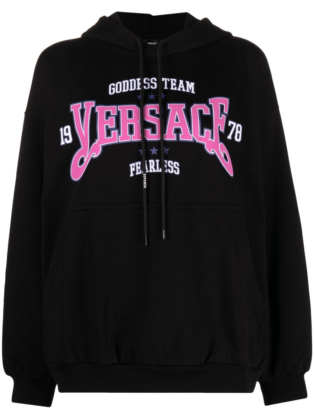 Versace Hoodie mit Logo-Print - Schwarz von Versace