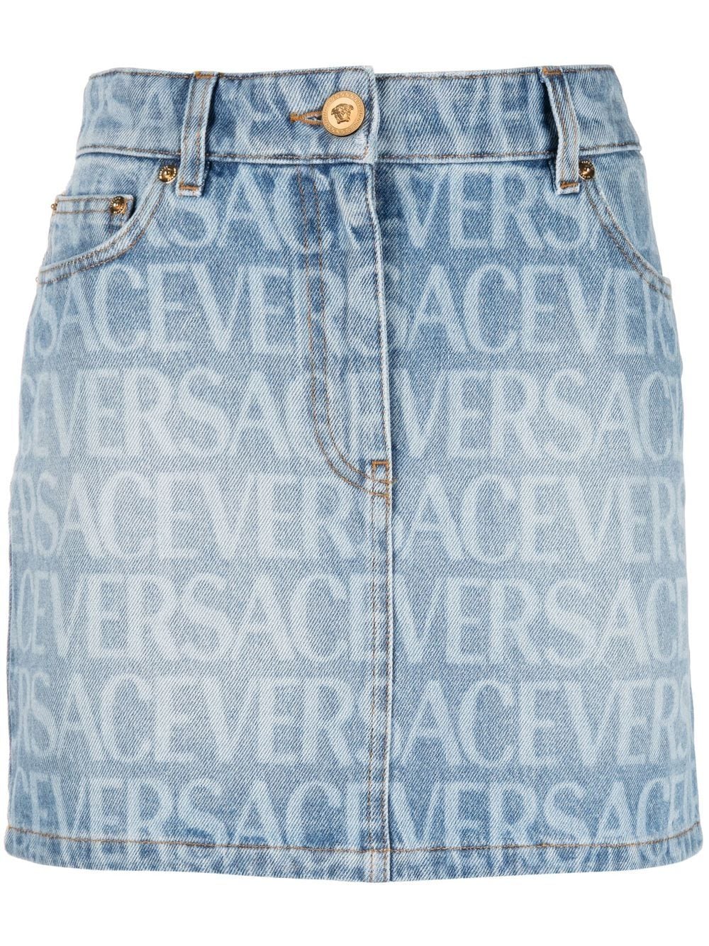 Versace Rock mit Logo - Blau von Versace