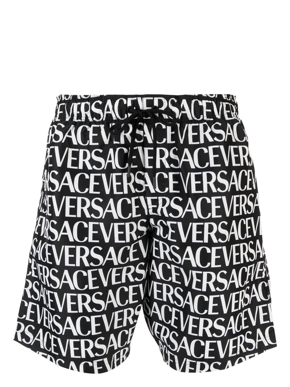 Versace Badeshorts mit Logo-Print - Schwarz von Versace