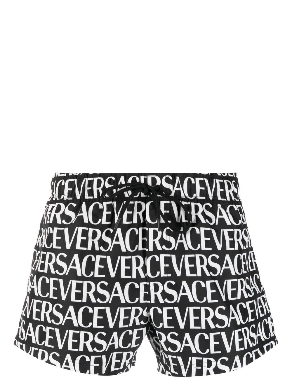 Versace Badeshorts mit Logo-Print - Schwarz von Versace