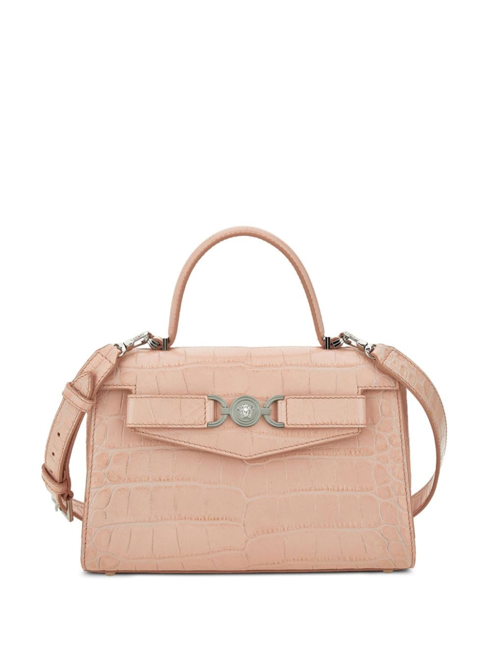 Versace Mini-Tasche mit Kroko-Effekt - Rosa von Versace