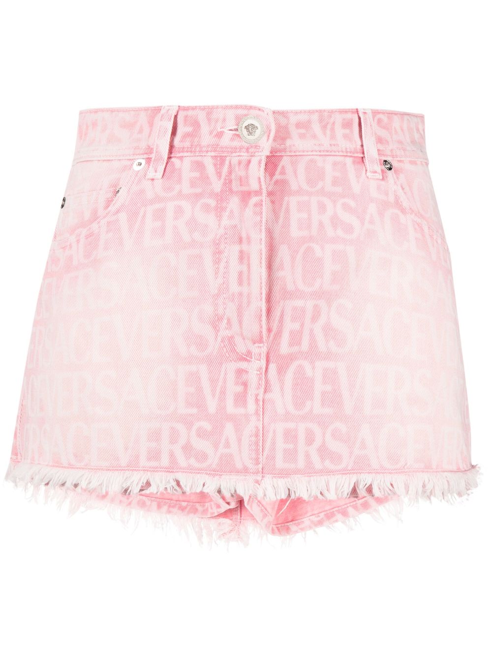 Versace Minirock mit Monogramm - Rosa von Versace