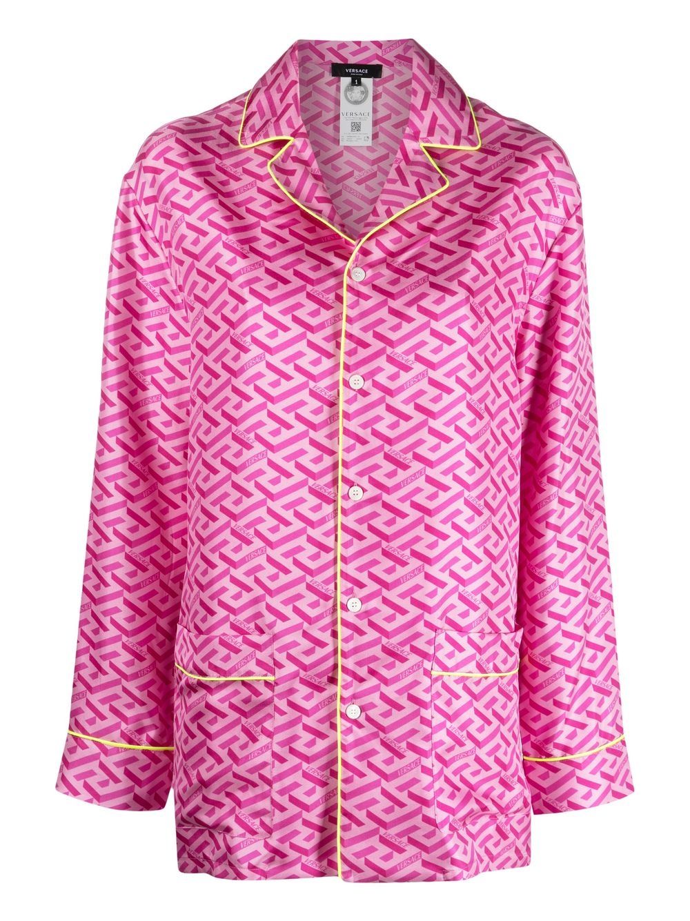 Versace Pyjama-Oberteil mit Monogramm - Rosa von Versace