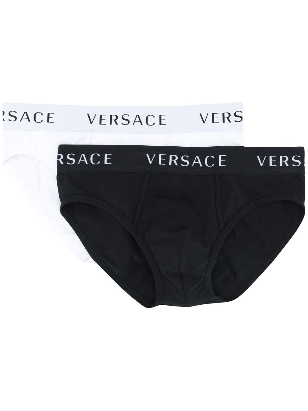 Versace 2er-Set Slips mit Logo - Weiß von Versace