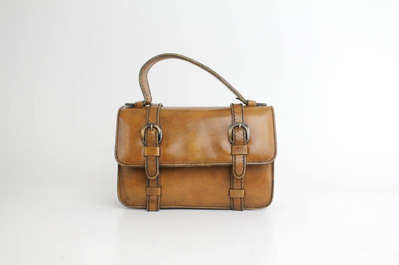 Vintage 1960Er Jahre Neusteters Handtasche | Kleine Ledertasche Kastanienbraun von VerseauVintage