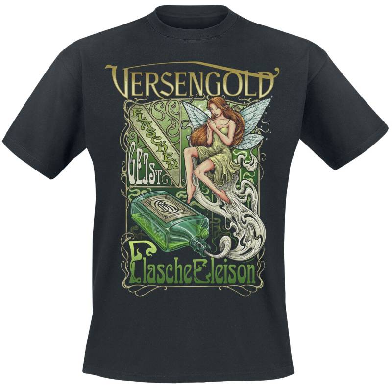 Versengold Flaschengeist T-Shirt schwarz in M von Versengold