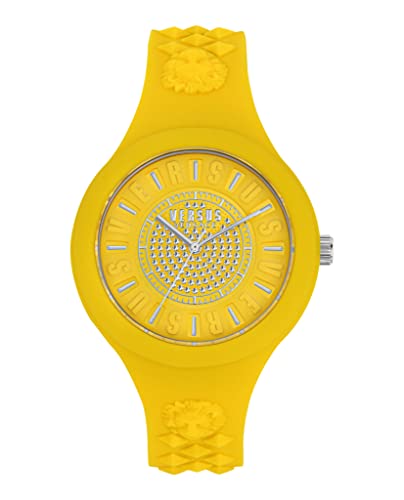 Versus Versace Fire Island Collection Luxuriöse Damen-Armbanduhr, gelb, OS, Feuerinsel von Versus Versace
