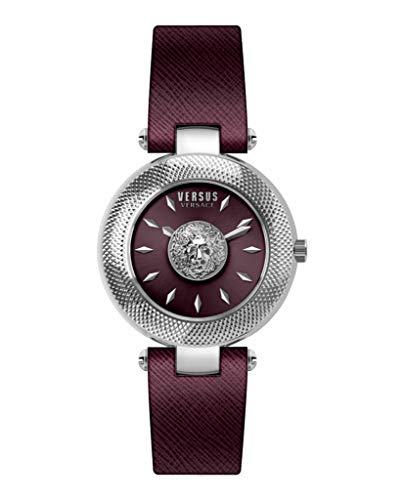 Versus Versace VSP214318 Brick Lane Burgunder Zifferblatt Damenuhr Lederarmband von Versus