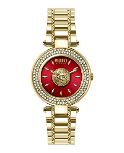 Versus Versace VSP642418 Brick Lane Damenuhr Red Dial Edelstahlband von Versus