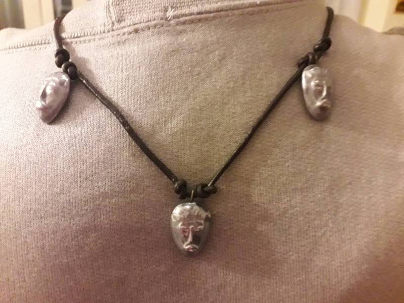 Collana Trittico Tête Coupée Celtiche Collana Trittico Tête Coupée Celtiche von Vertamos