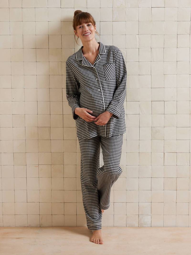 2-teiliges Umstands-Schlafanzug-Set mit Vichy-Muster von Vertbaudet