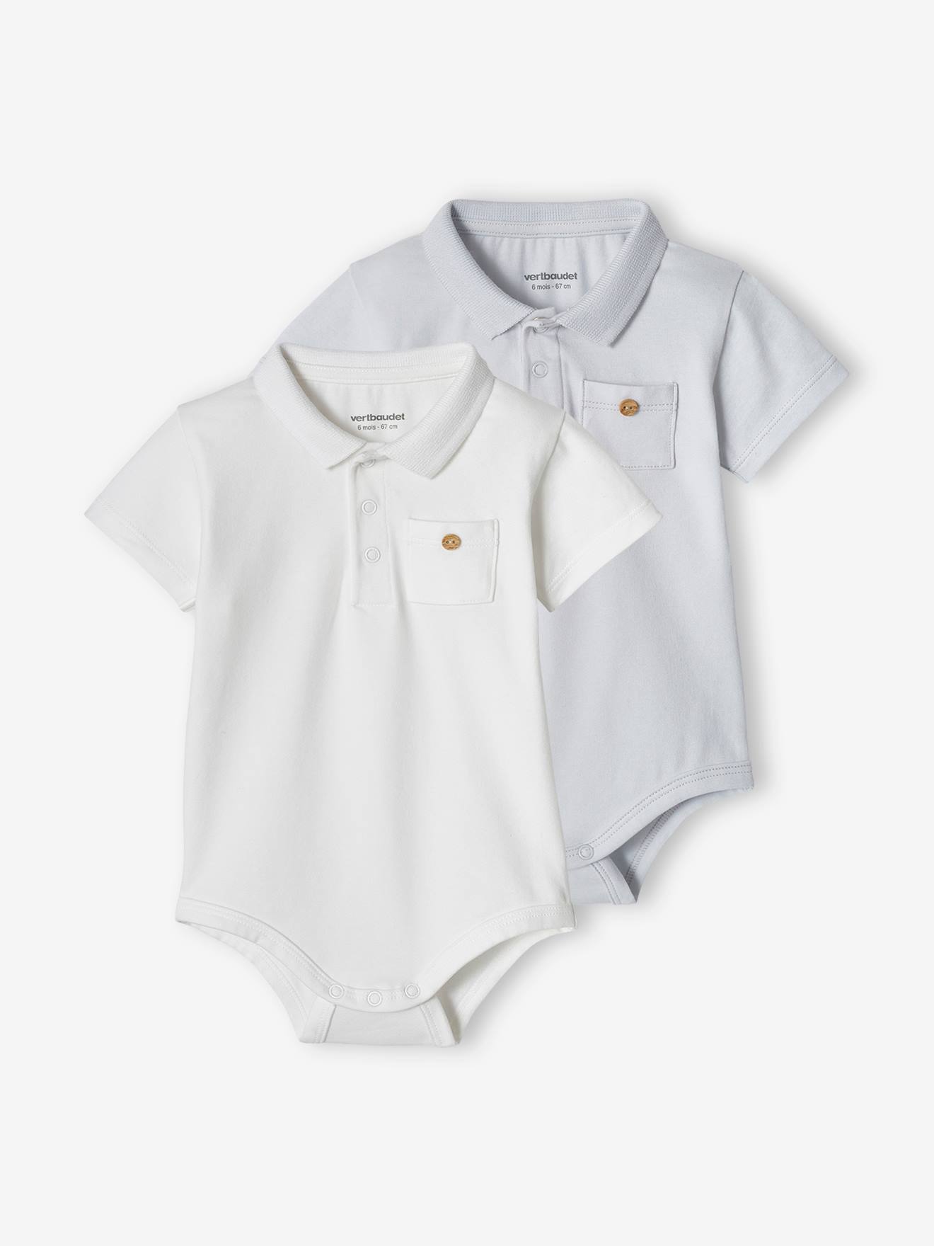 2er-Pack Baby Bodys für Neugeborene 2er-Pack Baby Bodys für Neugeborene von Vertbaudet