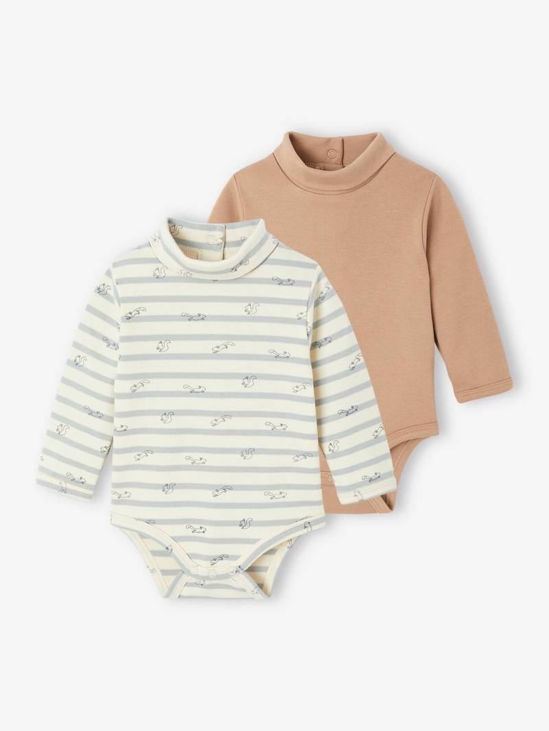 2er-Pack Baby Bodys aus Interlock-Jersey von Vertbaudet