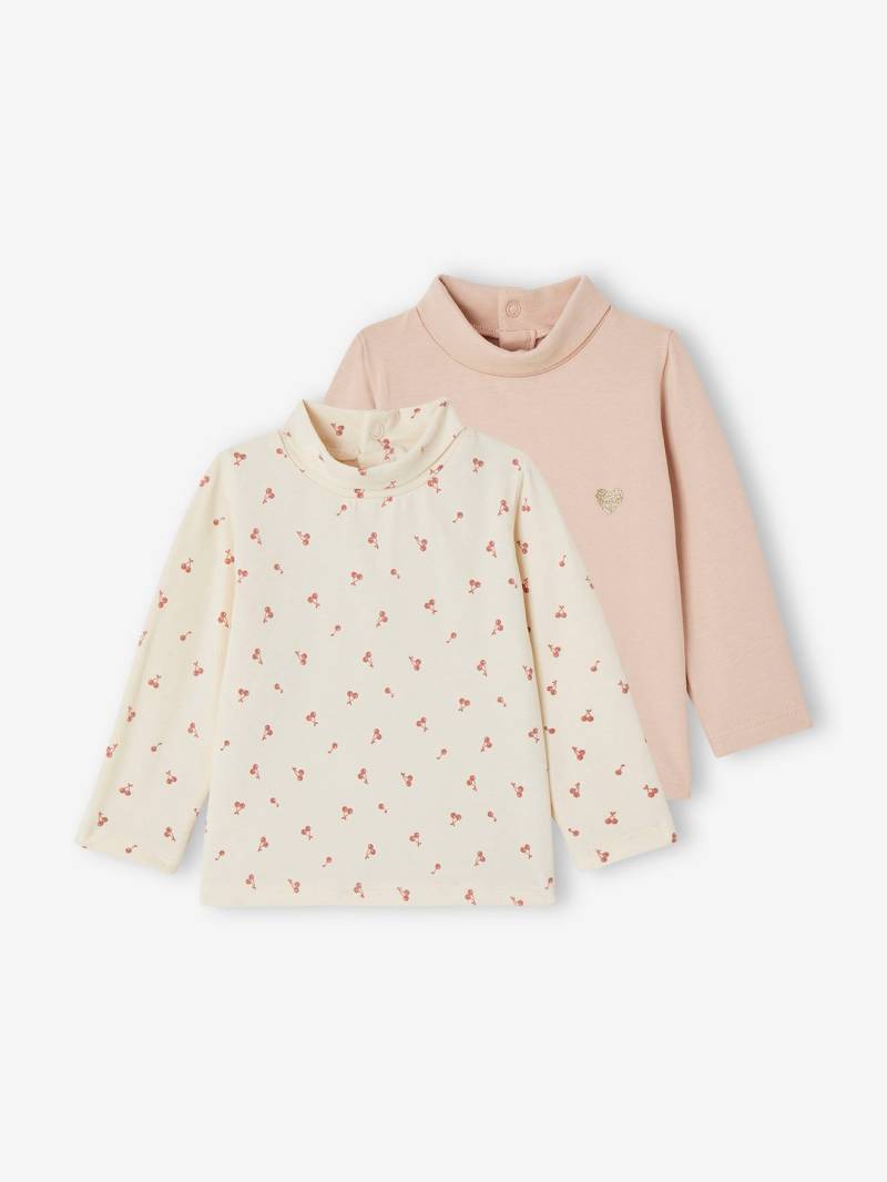 2er-Pack Baby Rollkragenshirts Basics von Vertbaudet