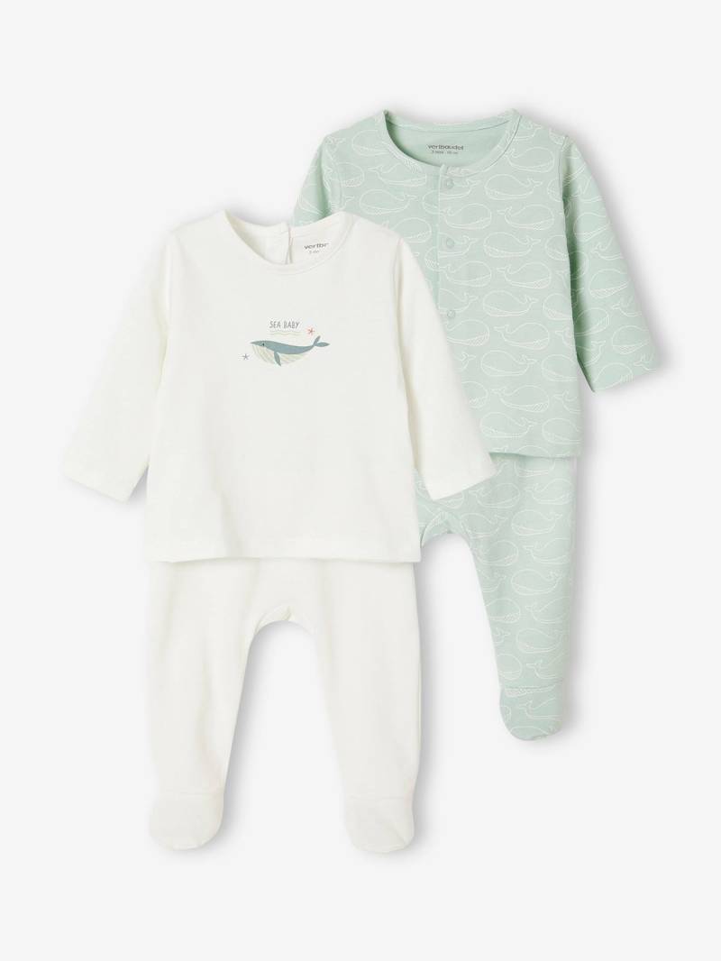 2er-Pack Baby Schlafanzüge von Vertbaudet