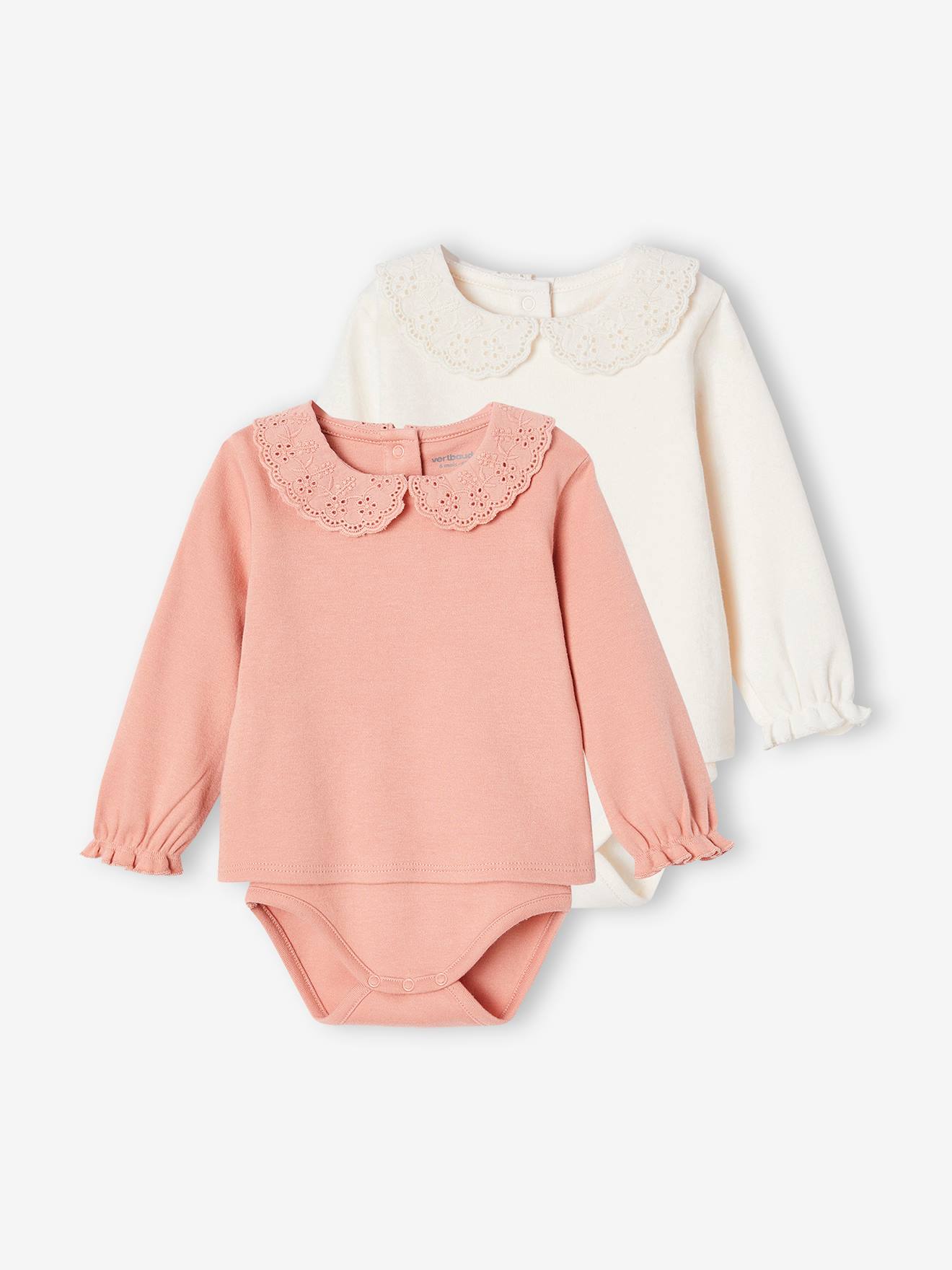 2er-Pack Baby Shirtbodys mit langen Ärmeln 2er-Pack Baby Shirtbodys mit langen Ärmeln von Vertbaudet