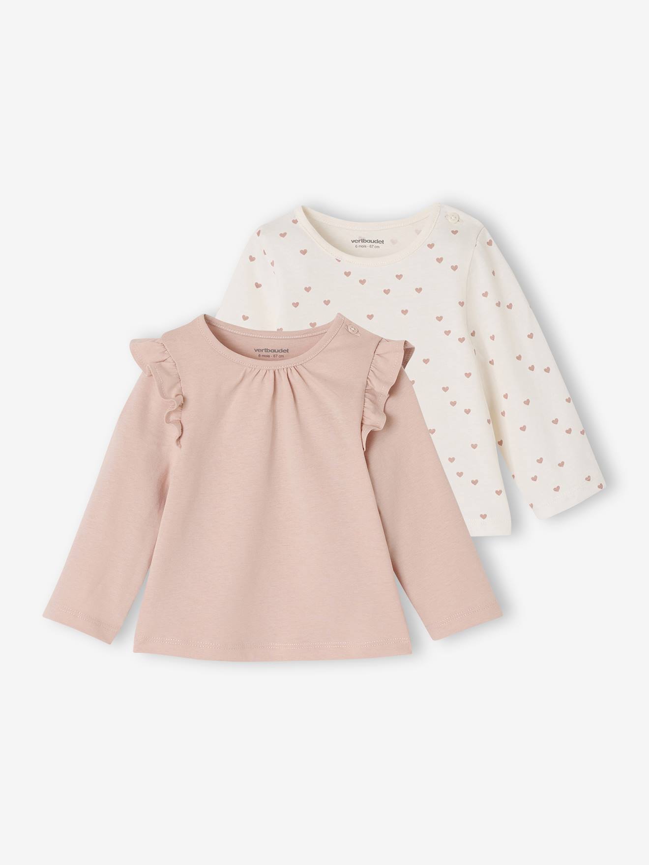 2er-Pack Baby Shirts BASIC von Vertbaudet