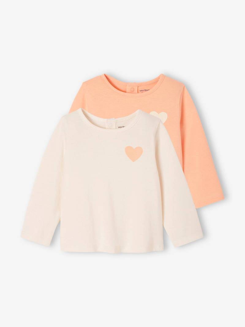 2er-Pack Baby Shirts mit Druckknöpfen BASIC von Vertbaudet