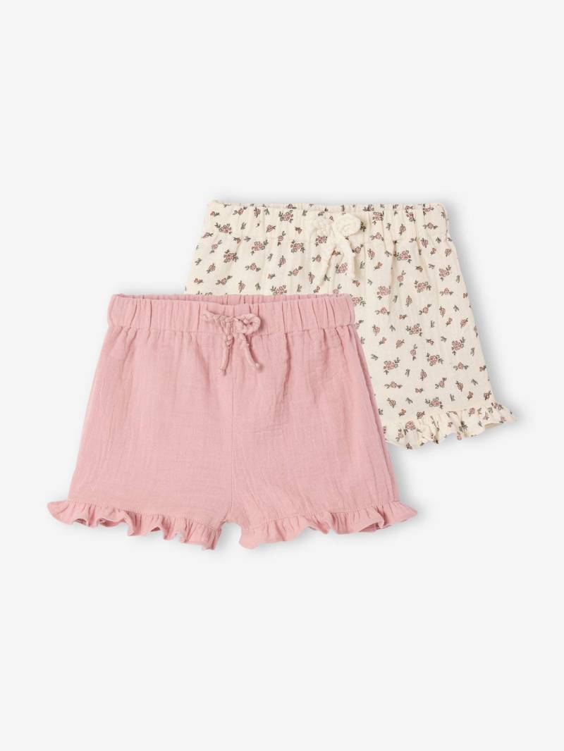 2er-Pack Baby Shorts für Neugeborene von Vertbaudet