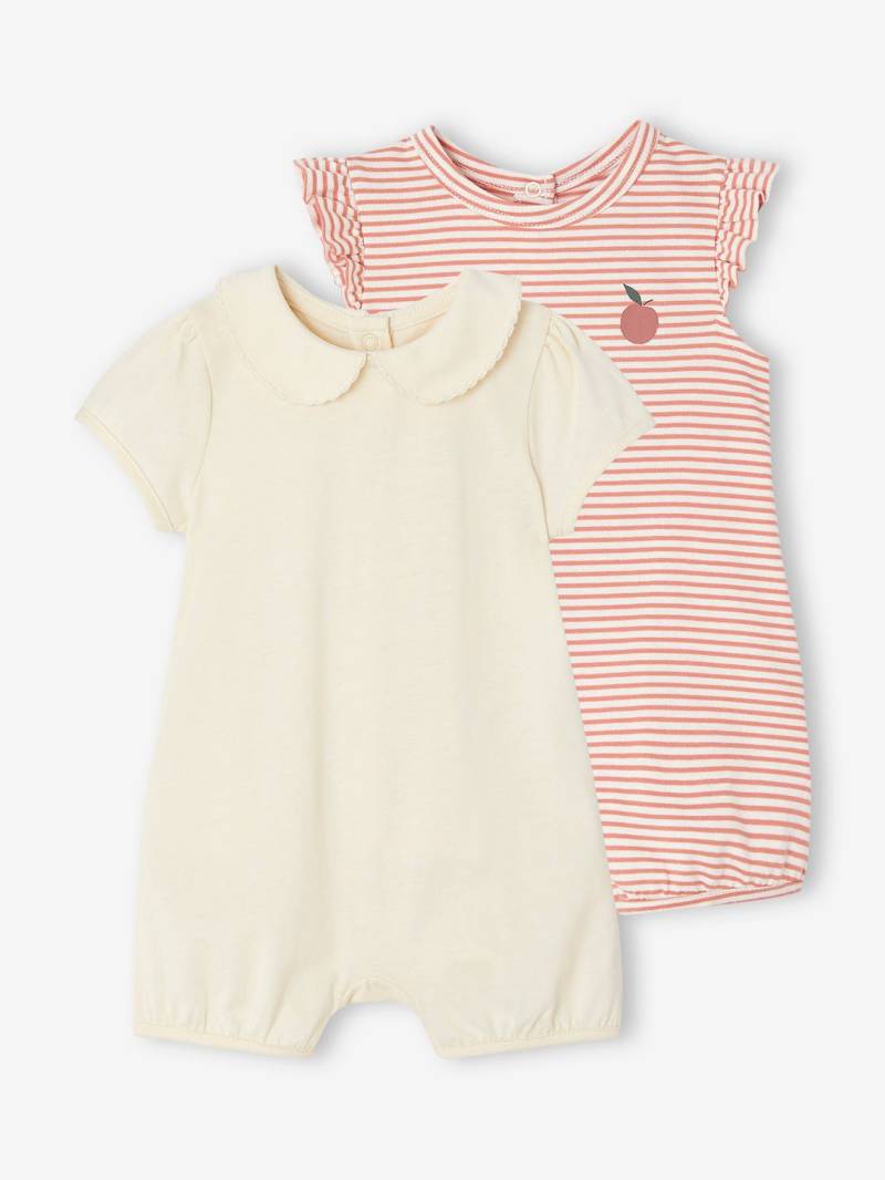 2er-Pack Baby Sommer-Overalls von Vertbaudet