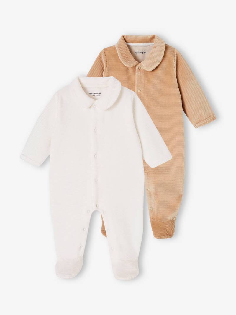 2er-Pack Baby Strampler aus Cordsamt von Vertbaudet