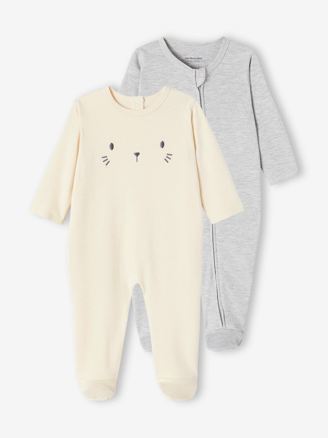 2er-Pack Baby Strampler aus Interlock-Jersey 2er-Pack Baby Strampler aus Interlock-Jersey von Vertbaudet