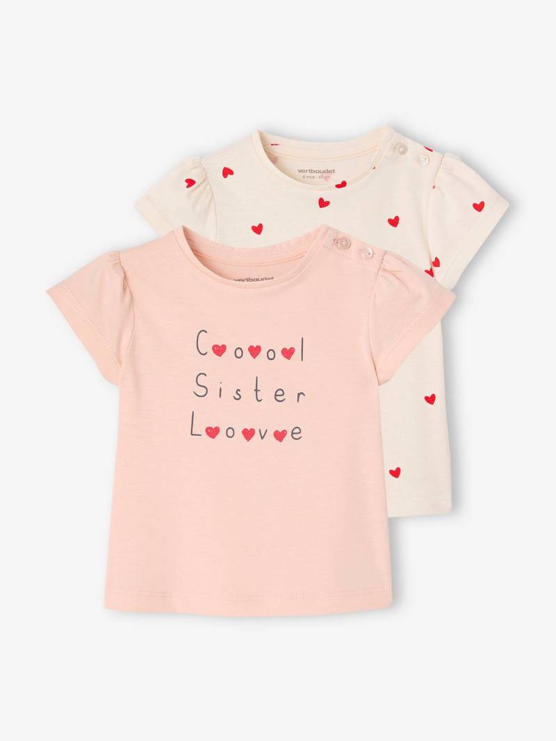 2er-Pack Baby T-Shirts BASIC  hell von Vertbaudet