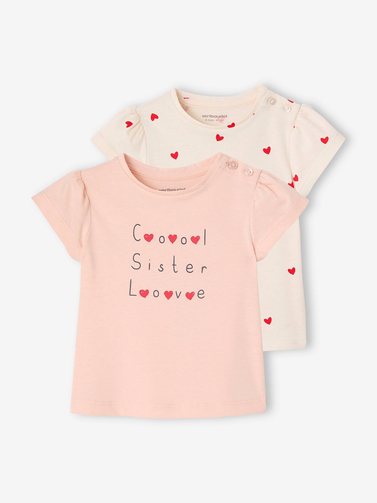 2er-Pack Baby T-Shirts BASIC hell 2er-Pack Baby T-Shirts BASIC hell von Vertbaudet