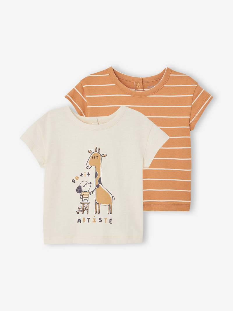 2er-Pack Baby T-Shirts BASIC von Vertbaudet
