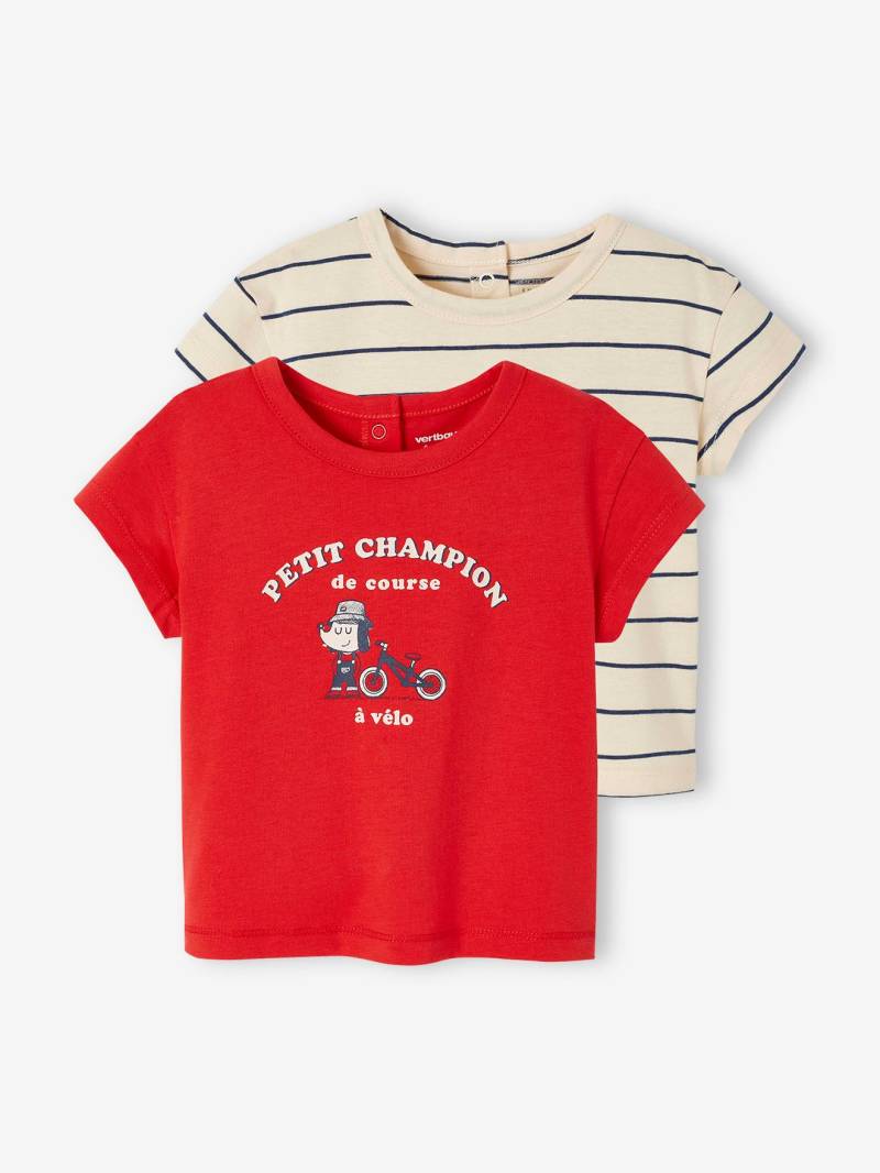 2er-Pack Baby T-Shirts BASIC von Vertbaudet