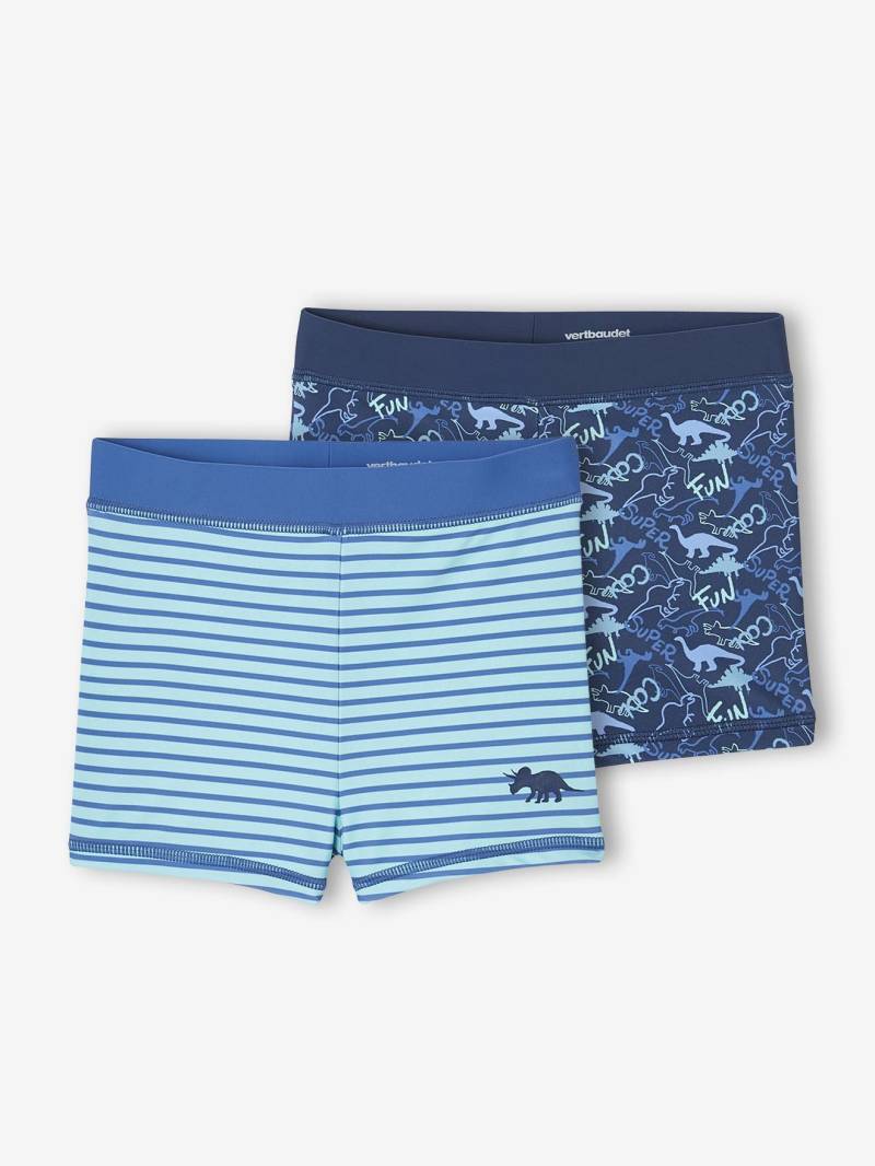 2er-Pack Jungen Boardshorts mit Dinos von Vertbaudet