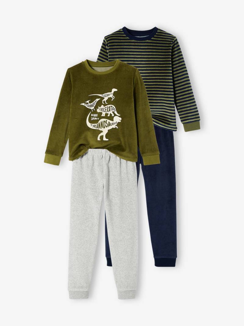 2er-Pack Jungen Samt-Schlafanzüge von Vertbaudet