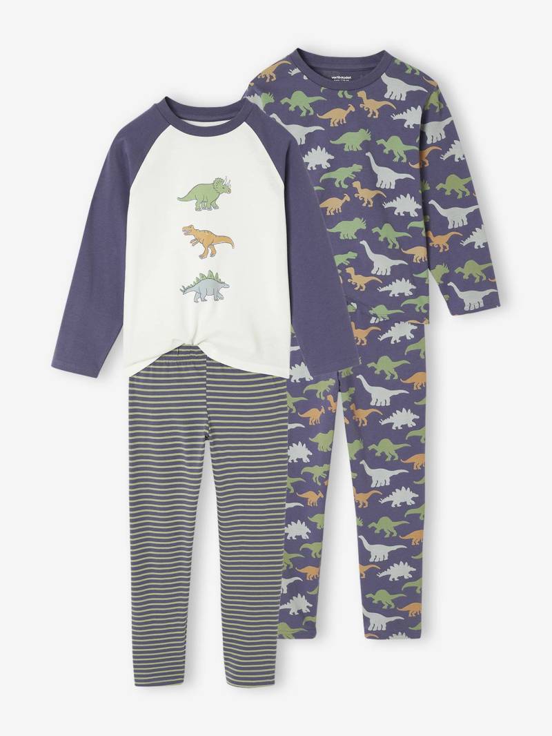 2er-Pack Jungen Schlafanzüge mit Dinos und Recycling-Baumwolle von Vertbaudet