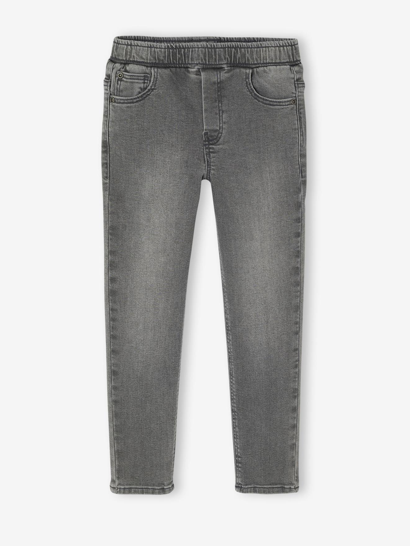 2er-Pack Jungen Slim-Jeans mit verstellbarem Dehnbund BASIC er denim von Vertbaudet