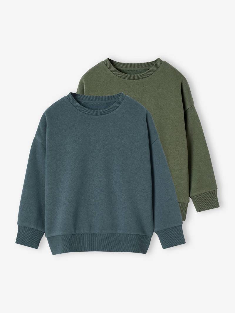 2er-Pack Jungen Sweatshirts Uni BASIC von Vertbaudet