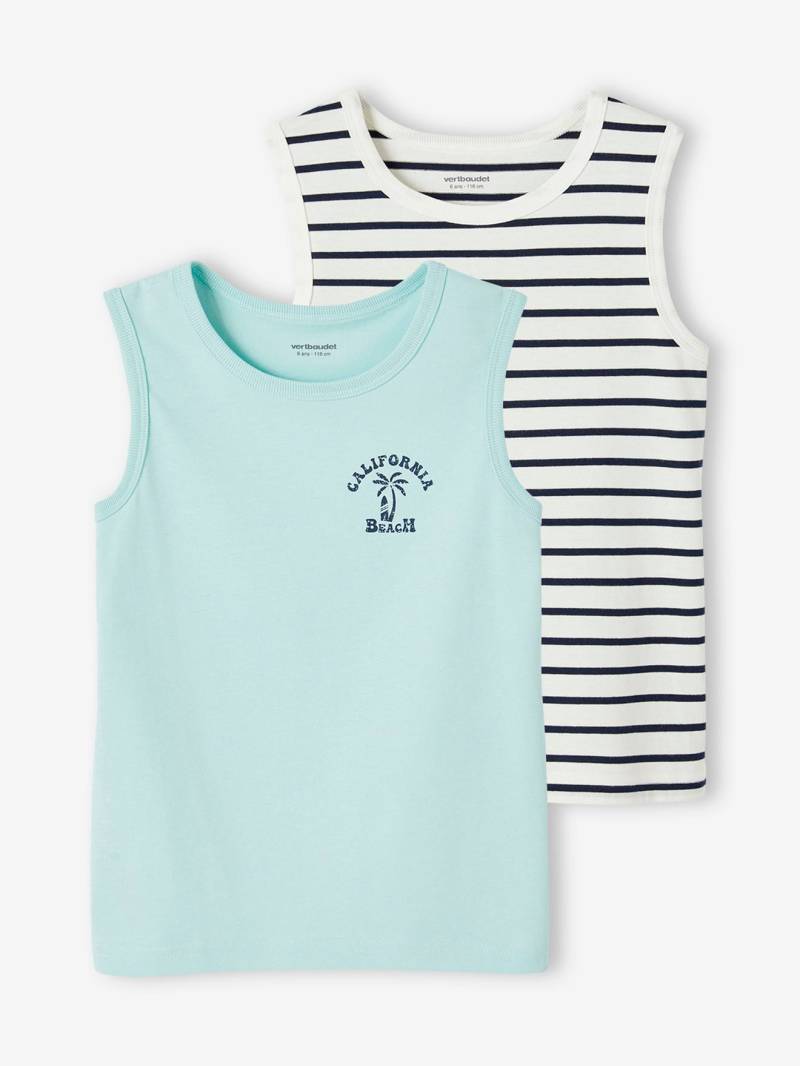 2er-Pack Jungen Trägershirts mit Recycling-Baumwolle set von Vertbaudet