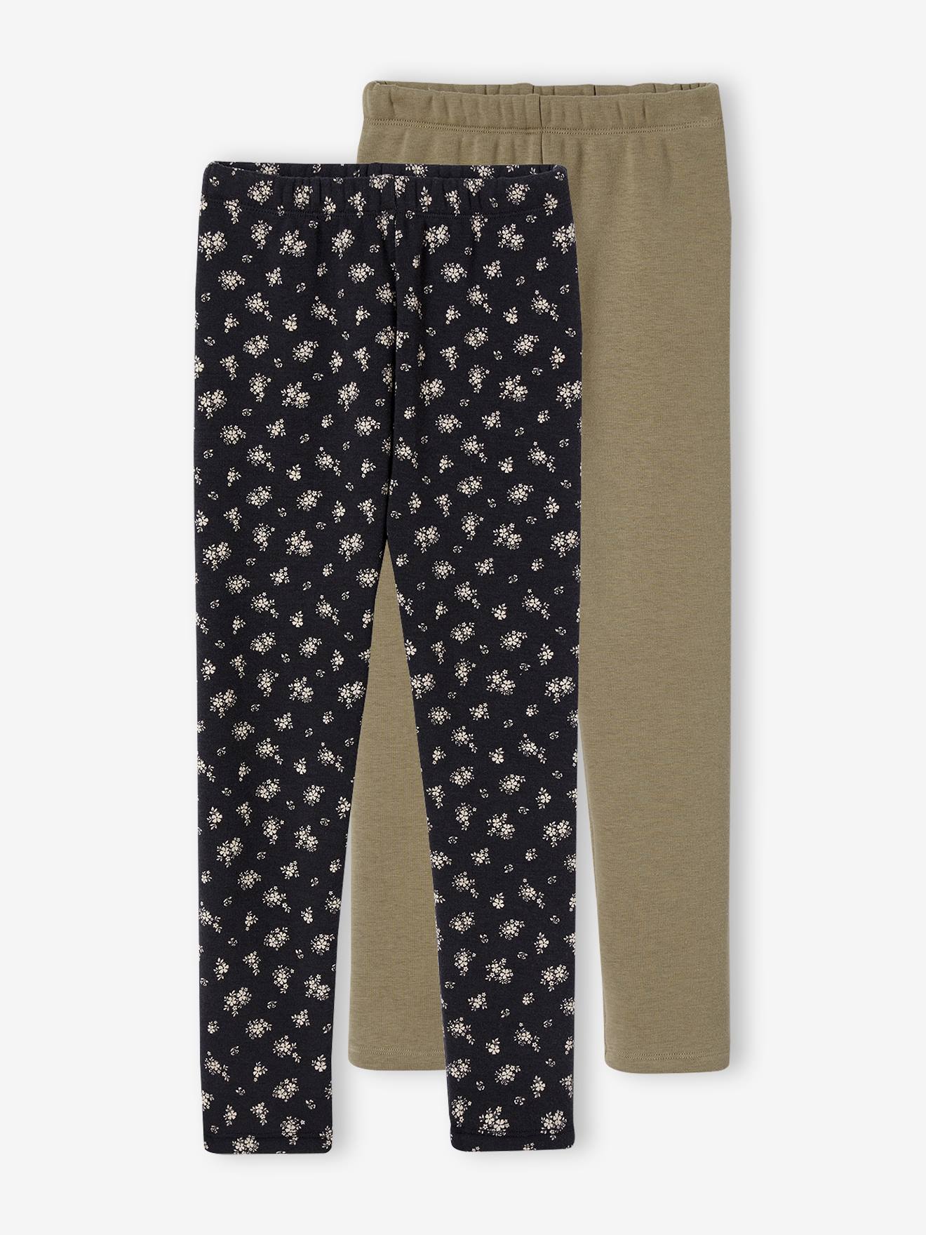 2er-Pack Leggings mit Fleece-Futter Mädchen von Vertbaudet